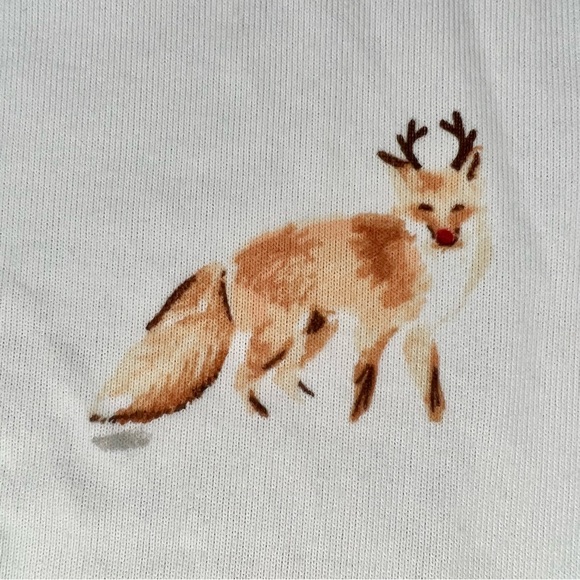 Gilly Hicks Dreamworthy Soft Jumpsuit Christmas Foxes White size Small - Picture 15 of 15